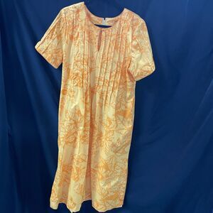 Princess Kaiulani Collection Hawaiian MuuMuu Dress Yellow Size 14